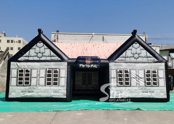 11x6m مخصص جاينت في الهواء الطلق يطفو على السطح الأيرلندية نفخ حانة خيمة مع طباعة رقمية كاملة للبيع